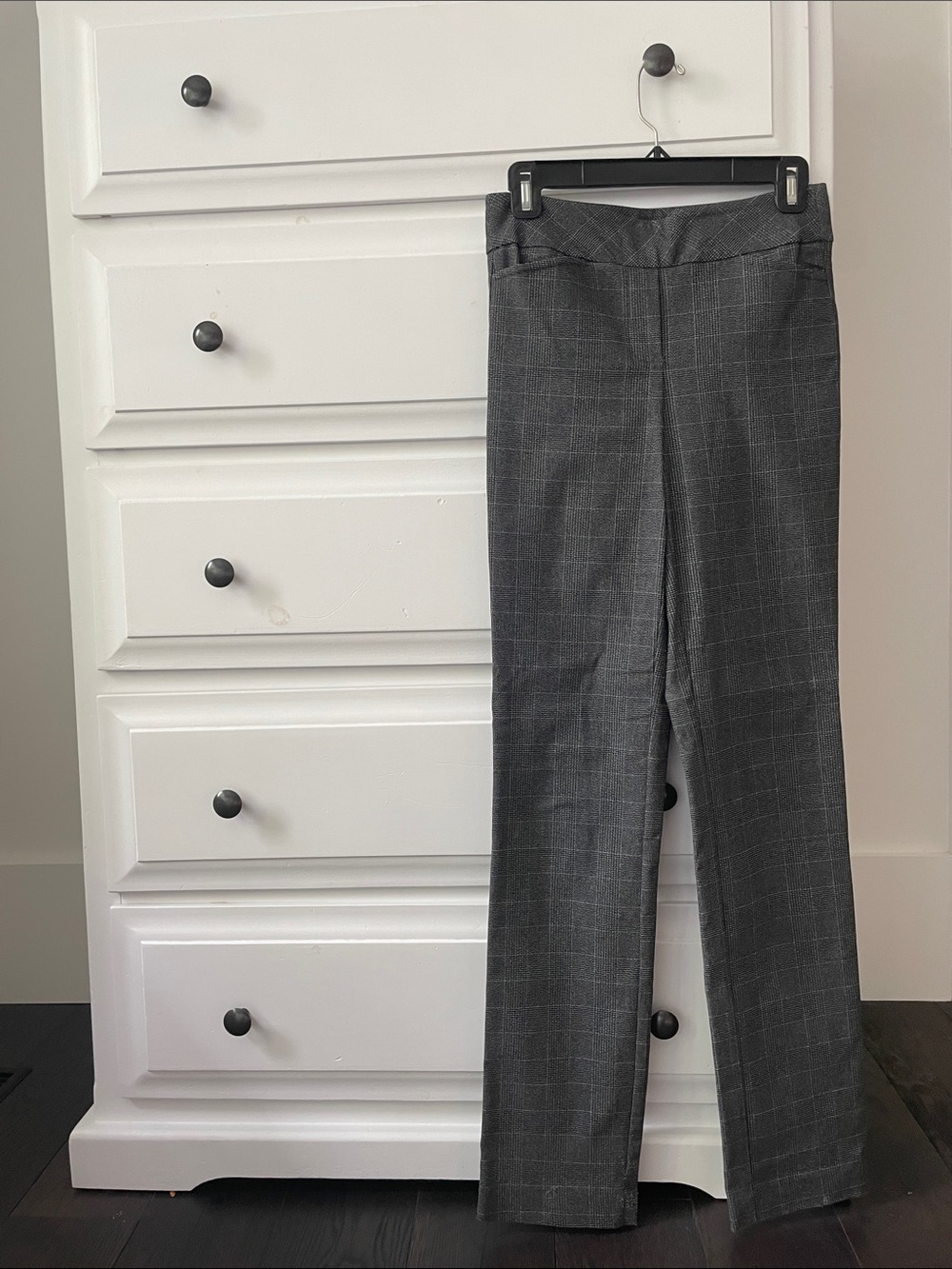 RW&CO Straight Leg Trousers in Charcoal Plaid